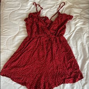 BRANDY MELVILLE red and white polka dot romper✨